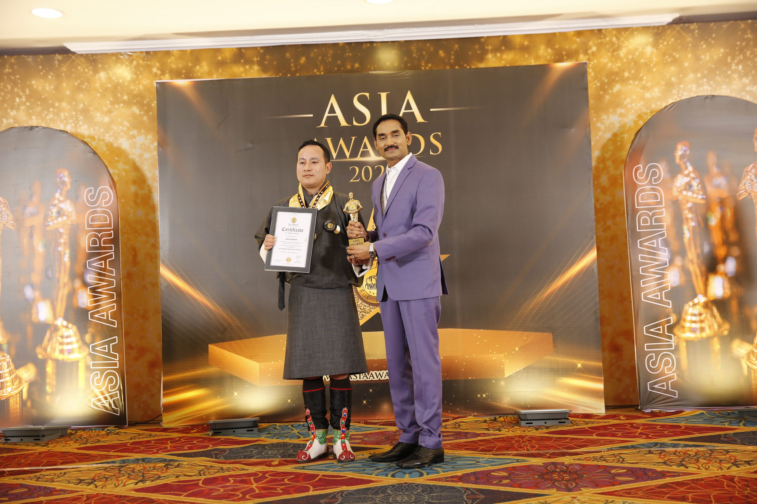 Tshering Wangchuk, President of the Horticulture Association of Bhutan, received the Asian prestigious Leadership Award 2023.